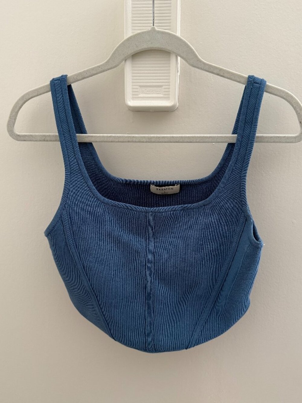 Blue Crop Tank Top